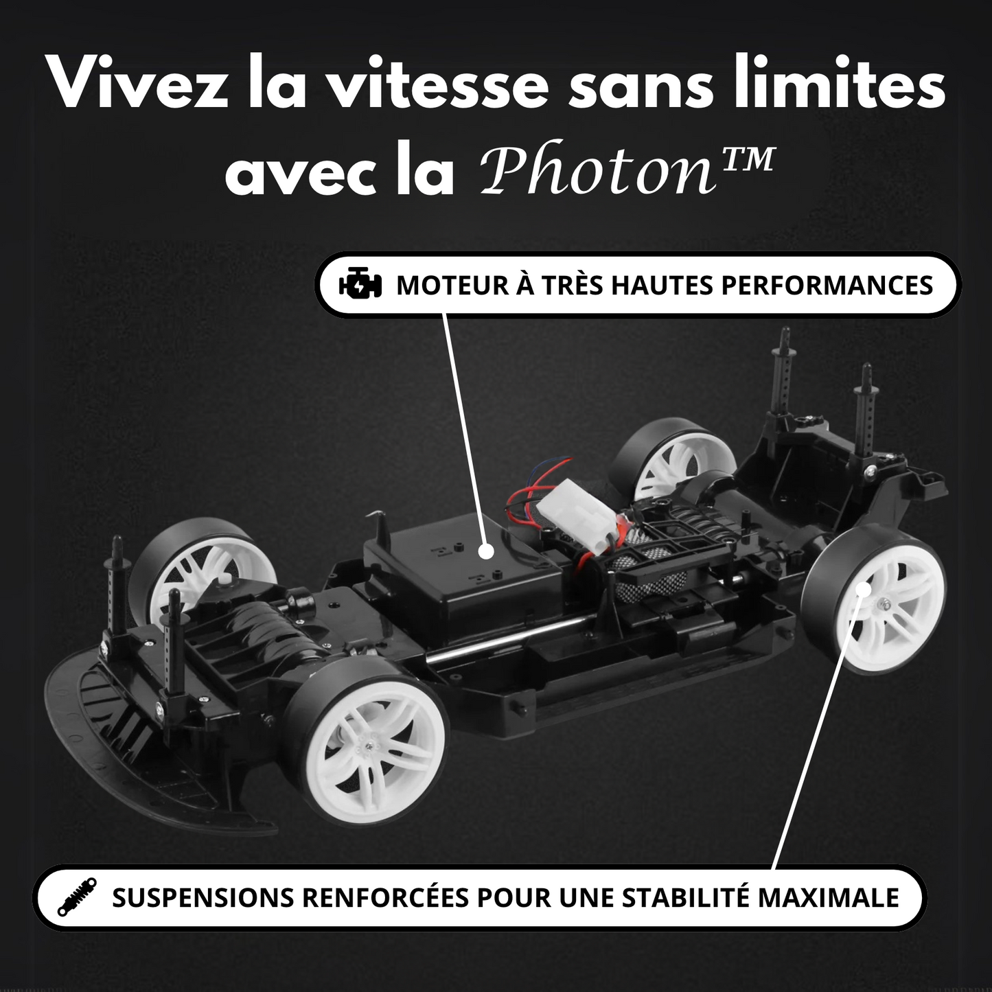 Voiture télécommandée 80 km/h PHOTON™