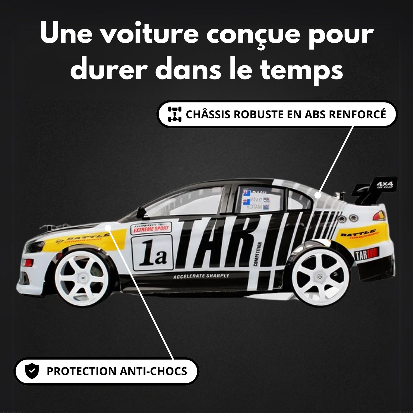 Voiture télécommandée 80 km/h PHOTON™